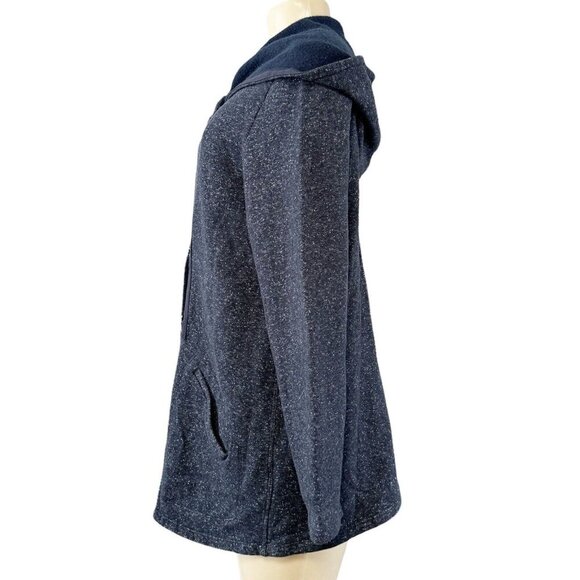 Max Studio Weekend Blue Cotton Jacket Asymmetrical Long Loungewear Sweatshirt M - Picture 4 of 11